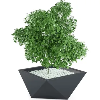 Květináč Designový květináč MONUMO Vendetta 30 cm, antracit