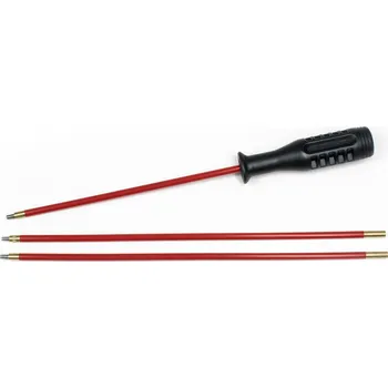 Čištění zbraně Vytěráková tyč pro čištění dlouhých zbraní a vzduchovek 4x710mm 3dílná ocel + PVC