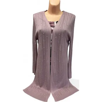 Dámský svetr Dlouhý starorůžový svetr HANA, Barva Růžová, Velikost XL 44, Rukáv Dlouhý rukáv