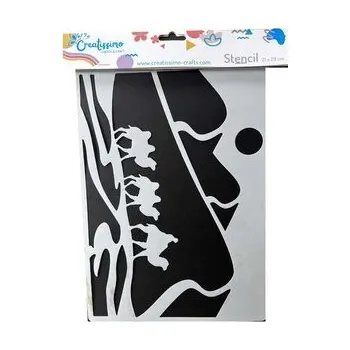 Creatissimo - plastová šablona s motivem Pouště 21 x 29