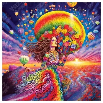 Puzzle YAZZ Čtvercové puzzle Létat s květinami 1023 dílků