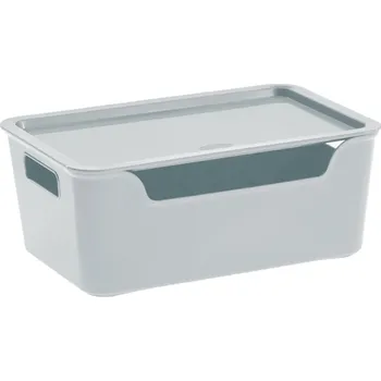 Zahradní úložný box Tontarelli Úložný box BELLA XL s víkem - 4,22 l šedá 803453010D 803453010D