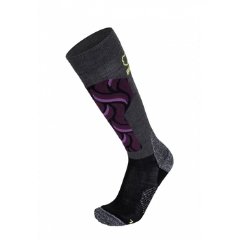 Dámské ponožky BRBL Orsa 2 anthra mel/plum Velikost: M (39-42)