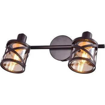 Rabalux Nástěnné svítidlo Oberon 2x40W | E14 | IP20 - kávová, jantarové sklo