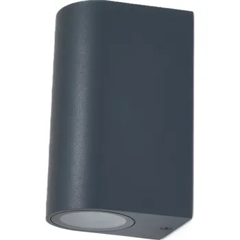 Venkovní osvětlení LVT LED venkovní nástěnné svítidlo - 2x GU10 - černá - IP44 - oblé