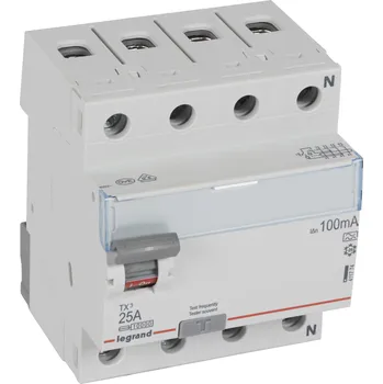 Proudový chránič TX3 CHRÁN. 4P 25A 100MA A *411774 Legrand