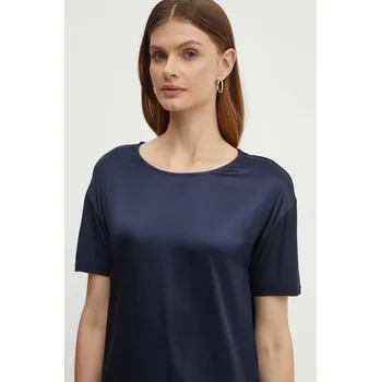 Pánské tričko Tričko s příměsí hedvábí BOSS Esandy 50457656 námořnická modř 59X, vel. M