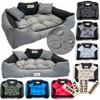 Pelíšek pro psa Pelíšek pro psa kotec KINGDOG 115x95 cm personalizovaná, voděodolná, tmavá