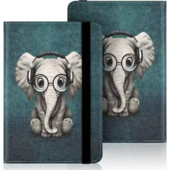 Pouzdro na čtečku elektronické knihy Armori Wraper W009 - univerzální pouzdro na čtečky knih, 6" displej - motiv Elephant + BONUSY