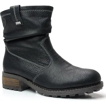 Dámské kozačky RIEKER Y0463-00 black, dámské polokozačky vel.40