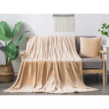 deka XPOSE® Mikroplyšová deka Exclusive - béžová 150x200 cm, Mikroplyš + Prodloužená možnost vrácení zboží do 50 dnů