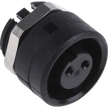Elektrická zásuvka Binder Kulatý konektor, Montáž na panel, počet kontaktů: 2, Zásuvka, pohlaví kontaktu: samice, IP40