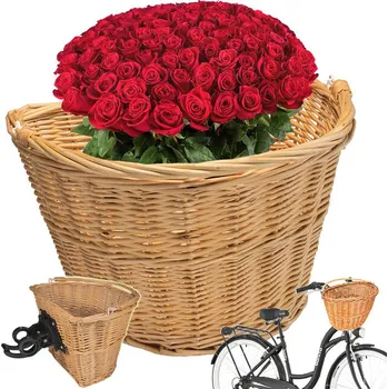 košík na kolo Proutěný košík na řidítka kola