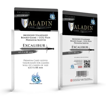 Příslušenství k deskovým hrám NSKN Games Excalibur (63,5 x 88mm, 55ks) - Paladin obaly na karty
