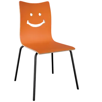 Jídelní židle SMILE jídelní židle oranžová, kostra černá