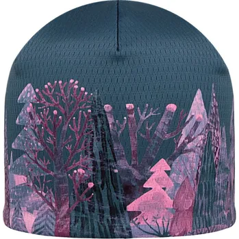 Kojenecká čepice RDX Dívčí funkční čepice s fleesem Picowinter Zimní les Modrá Vel. 4