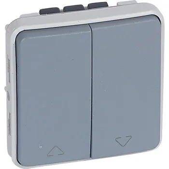 vypínač PLX55 SPÍNAČ OVL.ŽALUZIÍ ŠEDÝ *069538 Legrand