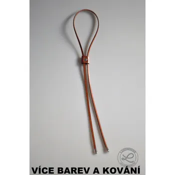 Kabelka Stahovací řemínek s kovovou koncovkou na kabelku, tašku, batoh - polotovar. (MOŽNOST VÍCE BAREVNÝCH VARIANT / Leather drawstring with metal aglet for handbags, bags, backpacks – component. &nbsp;)