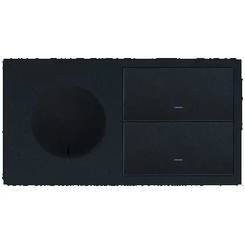 Elektrická zásuvka Simon 100 10020193-238 Sestava 2 násobná: IP44: 1 zásuvka + 2 kryty černá matná