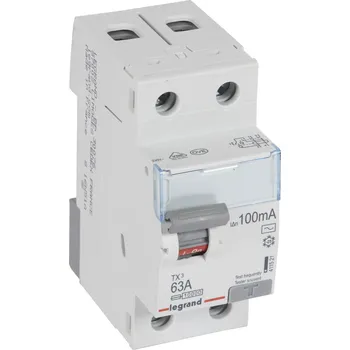 Proudový chránič TX3 CHRÁN. 2P 63A 100MA AC *411521 Legrand