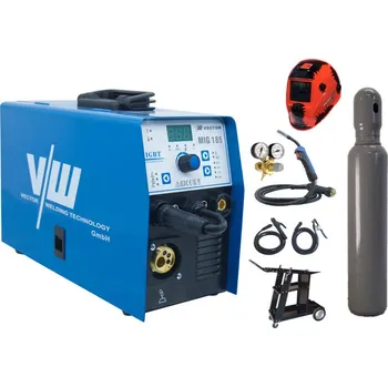 Svářečka VECTOR WELDING VECTOR MIG 185 + příslušenství + kukla + lahev + vozík