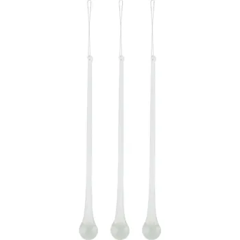 Vánoční ozdoba Ozdoba závěsná rampouchy sada 3ks 2x2x25cm sklo transparent