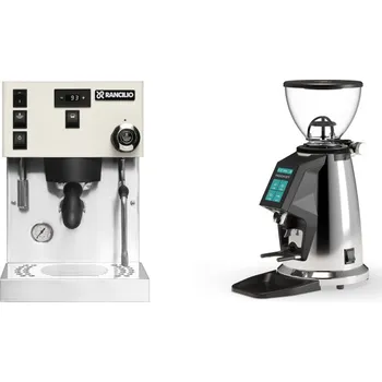 Kávovar Rancilio Silvia PRO X, white + Rocket Espresso SPLUGA, chrome