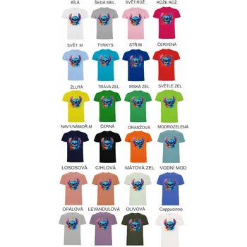 Chlapecké tričko Bavlněné tričko Stitch Blot Barva: Lososová, Velikost: 3XL