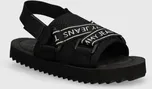 Sandály Tommy Jeans TJW PREMIUM EVA SANDAL dámské, černá barva, EN0EN02462, EUR 39