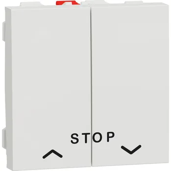 vypínač a zásuvka Žaluziový tlač. ovl. 10A, 2M, Bílý