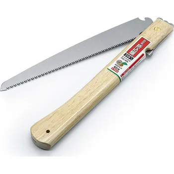 Ruční pilka Skládací zahradnická ruční pilka E-VALUE s dřevěnou rukojetí
