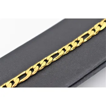 Náramek Pánský pozlacený náramek Bumo z chirurgické oceli – elegantní model Figaro Délka: 22 cm