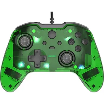 Herní konzole Kabelový ovladač Crystal zelený pro xbox Series X/S