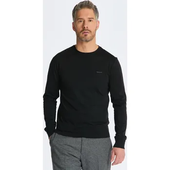 Pánské tričko TRIČKO GANT SLIM MERC JERSEY LS T-SHIRT BLACK