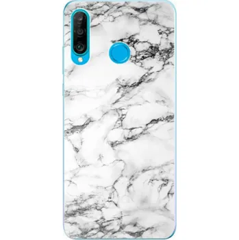 Pouzdro na mobilní telefon Silikonové pouzdro iSaprio - Huawei P30 Lite - Bílý Mramor 01 (Odolný silikonový kryt, obal, pouzdro iSaprio - Huawei P30 Lite - Bílý Mramor 01 - skvělá ochrana a pružnost, stylový UV potisk, lehkost, tiskne se v České republice)
