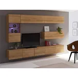 GAB Obývací stěna LORONA 4, Zlatý dub 255 cm