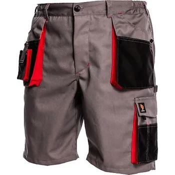 Pracovní rukavice DNK Kraťasy pracovní PROMAN - šedo/červená