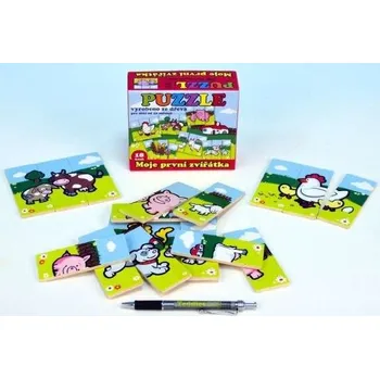 Dřevěná hračka Moje první zvířátka - dřevěná skládačka pro nejmenší