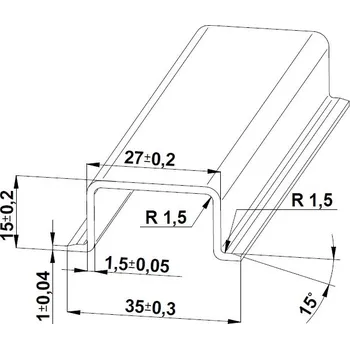 Rozvaděč ELEKTRO BEČOV Lišta TS 35x15/1000 mm plná E451111