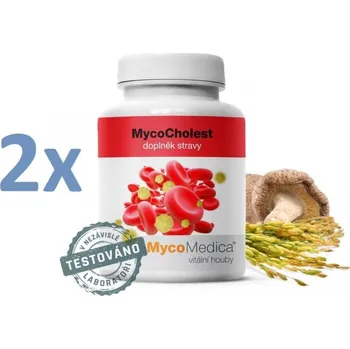 Zdravotnický materiál MycoMedica MycoCholest 2 x 120 kapslí + Sada náplastí Hartmann Cosmos s polštářkem 5 kusů