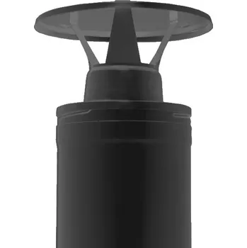 Záklop proti dešti pro ocelový komín - černý