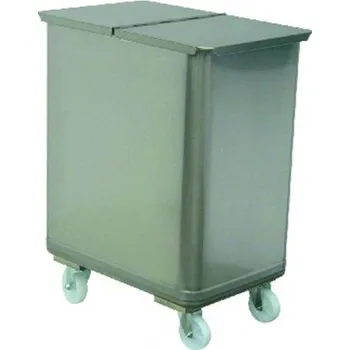 Zásuvkový kontejner Kontejner mobilní nerezový 125 Ltr. (395x610x785mm) Sleva 500Kč