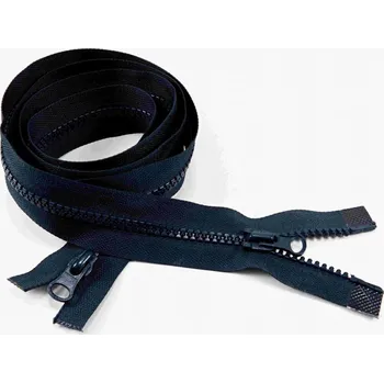 Zip Protisměrný kostěný zip - délka (65 - 150 cm) - různé barvy 60 cm Tmavě modrá
