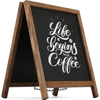 Kancelářský nábytek Mini Áčko s černou tabulí - Tmavě hnědá