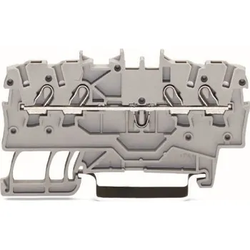 modulární přístroj a rozvaděč WAGO Svorka 2000-1404, 4vodičová průchozí 1 mm², modrá 2000-1404