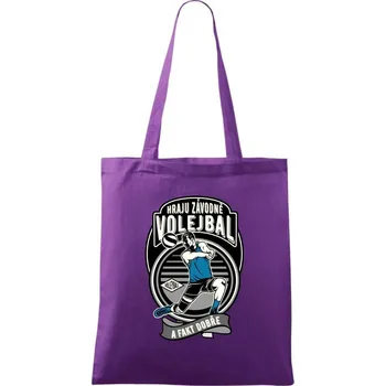 Hraju závodně volejbal a fakt dobře - Taška bavlněná - 42 x 38 cm ( Fialová )