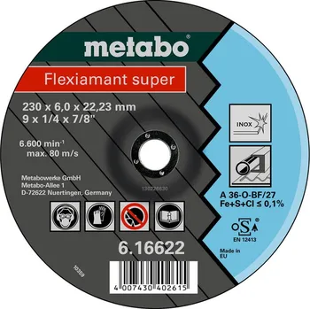 Brusný kotouč Metabo Flexiamant Super Brusný kotouč pro nerezovou ocel 150x6,0x22,23 Inox 616604000 free_store_pickup