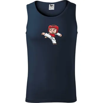 Taekwondo pixel - Tílko pánské Core - M ( Námořní modrá (velmi tmavá - téměř černá) )