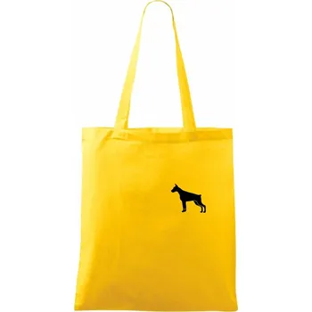 Dobrman ikona prso - Taška bavlněná - 42 x 38 cm ( Žlutá )