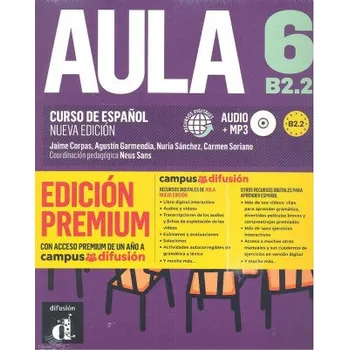 Španělský jazyk Aula Nueva Edición 6 Premium libro del alumno + CD – Corpas,Jaime,Garmendia,Agustin,Sánchez,Nuria,Soriano,Carmen (ES)